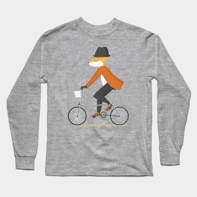 Mr. Fox is on His Way Long Sleeve T-Shirt by cartoonbeing